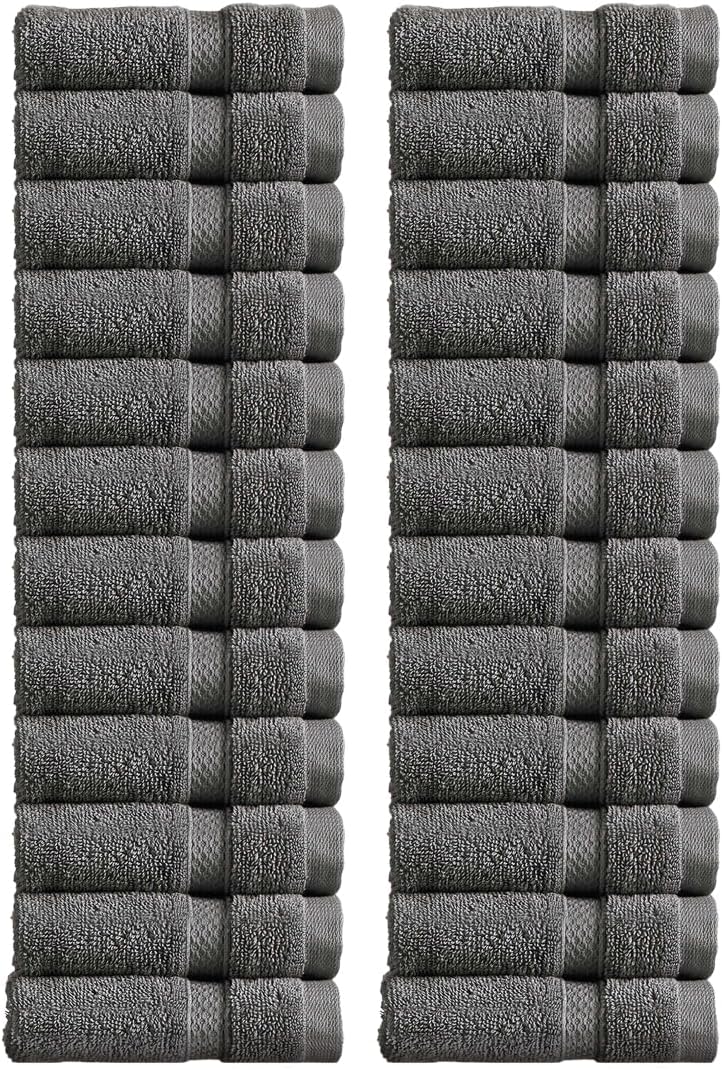 Christy Chroma Bath Towel Set | Set of 6 | 2 Bath 2 Hand 2 Face | Highly Absorbent Heavyweight 675GSM | Bold and Bright | Soft Smooth Shower Towels | 100% Cotton | Sustainably Made | Ash Grey