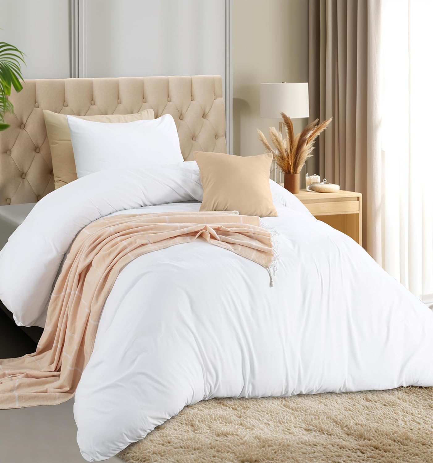 Utopia Bedding Duvet Cover Double - Soft Microfibre Polyester - Bedding Quilt Cover Set, with Pillow cases (Grey)