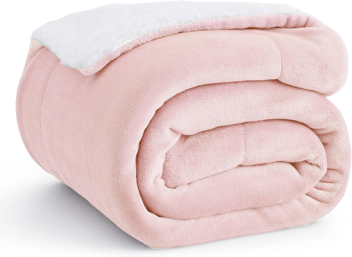 Bedsure Sherpa Fleece Throw Blanket - Fluffy Microfiber Solid Blankets for Bed and Couch Double/Twin Size, Silver Grey, 150x200cm