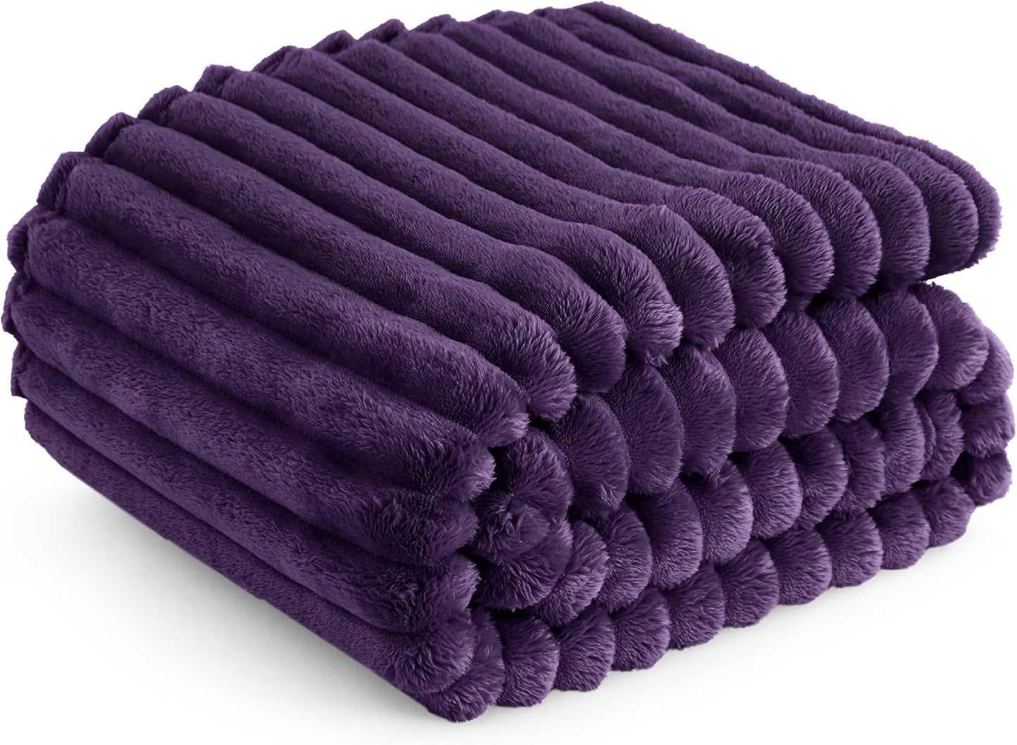Bedsure Fleece Throw Blanket for Sofa - Fluffy Cosy Warm Blankets for Bed, Soft Cute Single Throw Gifts for Women and Girls, Ashley Blue, 130x170 cm