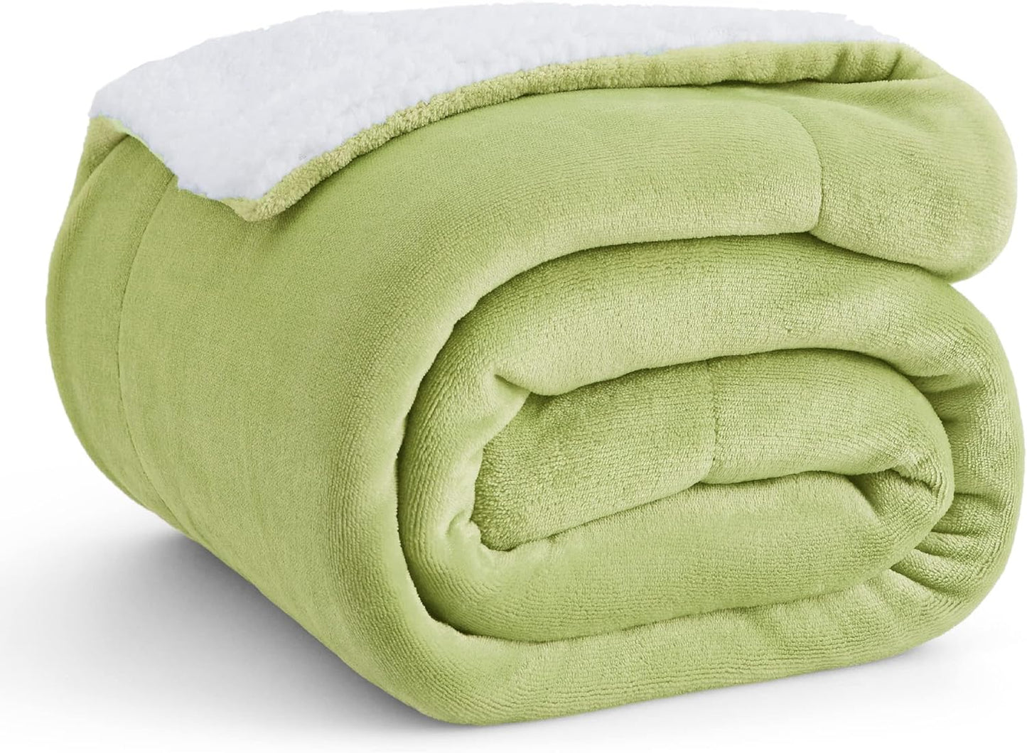 Bedsure Sherpa Fleece Throw Blanket - Fluffy Microfiber Solid Blankets for Bed and Couch Double/Twin Size, Silver Grey, 150x200cm