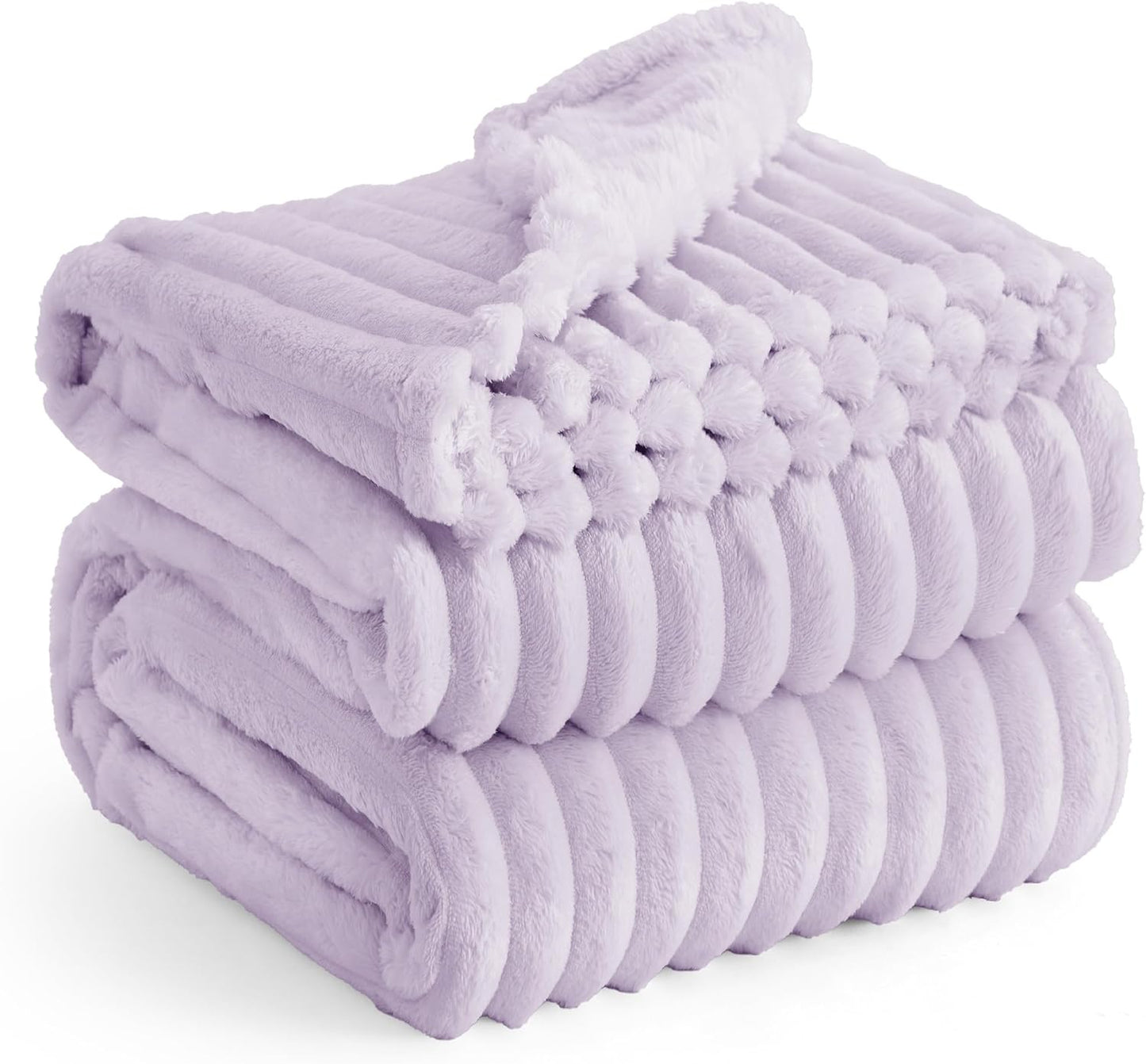 Bedsure Fleece Throw Blanket for Sofa - Fluffy Cosy Warm Blankets for Bed, Soft Cute Single Throw Gifts for Women and Girls, Ashley Blue, 130x170 cm