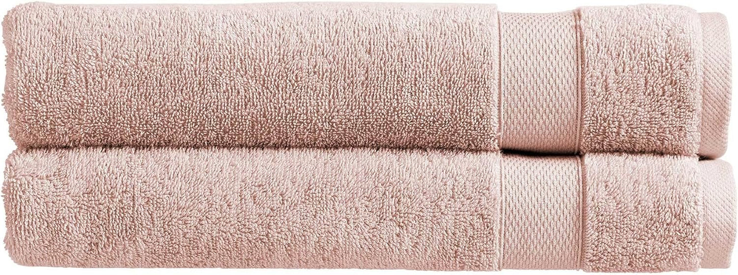 Christy Refresh Bathroom Towel Set | Set of 4 | 2 Bath 2 Hand | Quick Dry | Gentle Pastel Tones | Soft Absorbent Shower Towels | 100% Cotton 550GSM | Driftwood Brown