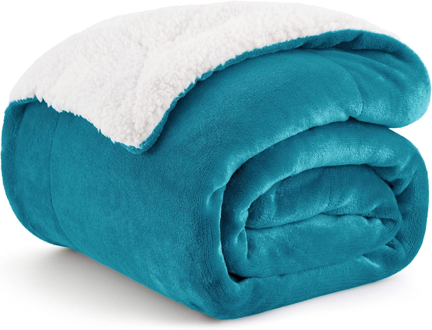 Bedsure Sherpa Fleece Throw Blanket - Fluffy Microfiber Solid Blankets for Bed and Couch Double/Twin Size, Silver Grey, 150x200cm