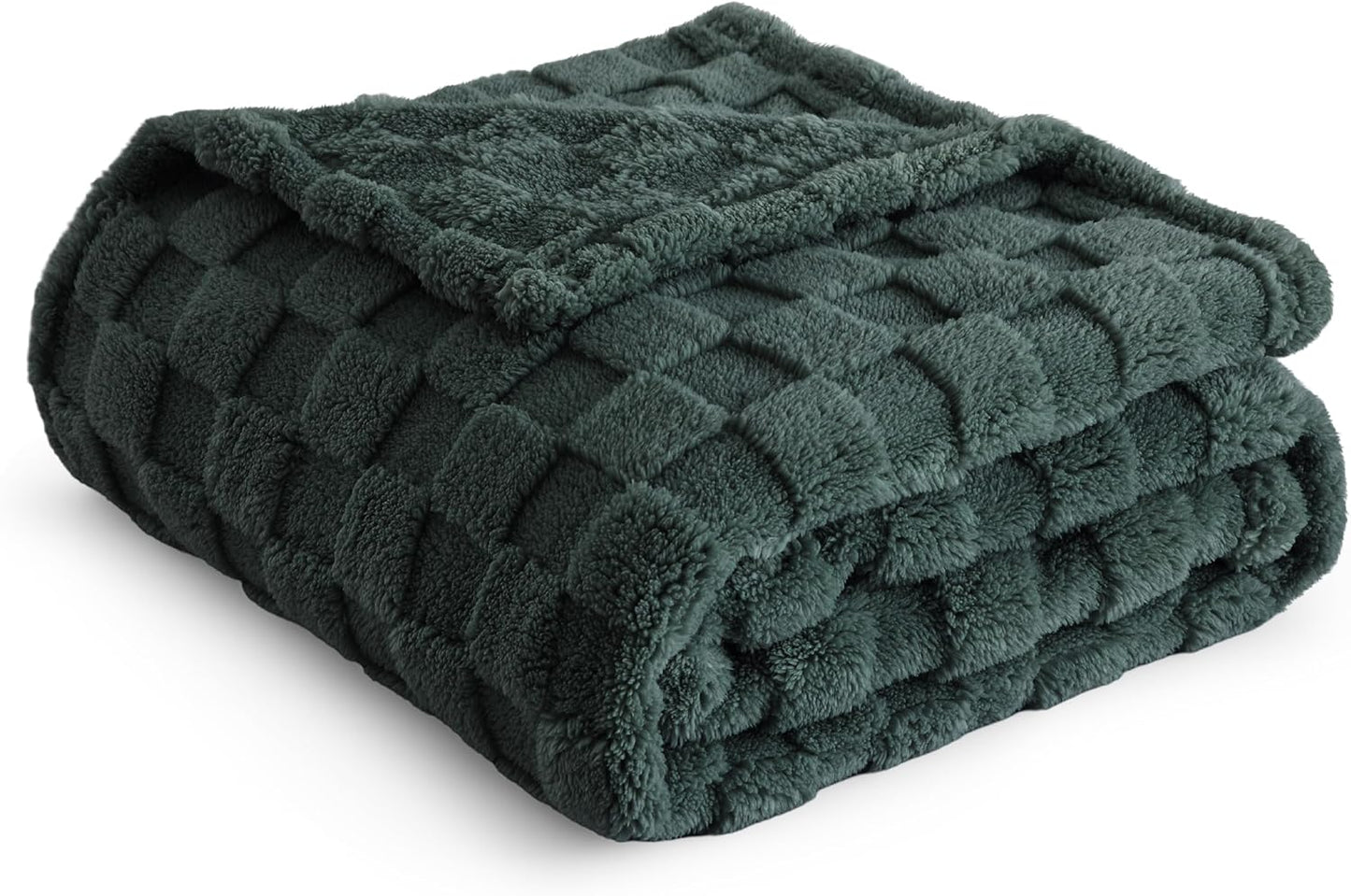 Bedsure Fleece Throw Blanket for Sofa - Fluffy Cosy Warm Blankets for Bed, Soft Cute Single Throw Gifts for Women and Girls, Ashley Blue, 130x170 cm