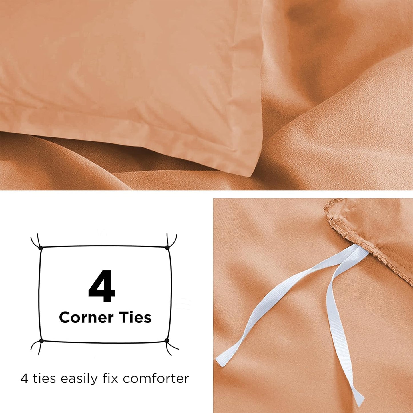 MOONLIGHT20015 Double Duvet Set Reversible Stripes Satin Double Bedding Set with 2 Pillowcases Soft Hypoallergenic Duvet Cover (Grey 200x200 CM)
