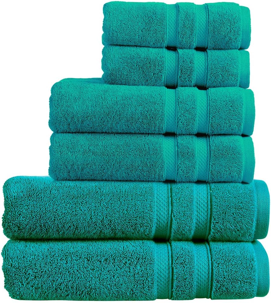 Christy Chroma Bath Towel Set | Set of 6 | 2 Bath 2 Hand 2 Face | Highly Absorbent Heavyweight 675GSM | Bold and Bright | Soft Smooth Shower Towels | 100% Cotton | Sustainably Made | Ash Grey
