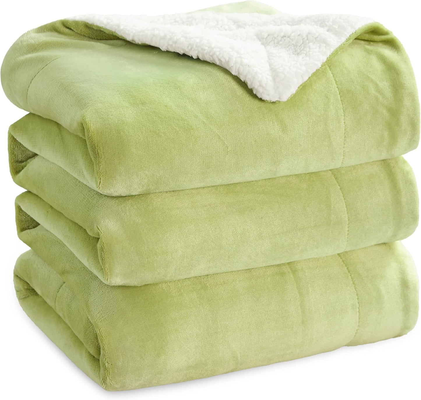 Bedsure Sherpa Fleece Throw Blanket - Fluffy Microfiber Solid Blankets for Bed and Couch Double/Twin Size, Silver Grey, 150x200cm