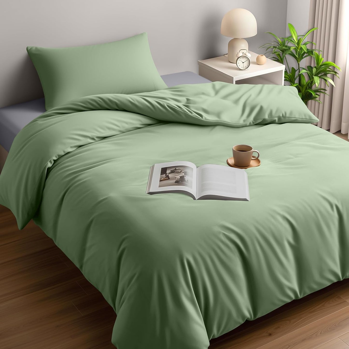 Utopia Bedding Duvet Cover Double - Soft Microfibre Polyester - Bedding Quilt Cover Set, with Pillow cases (Grey)