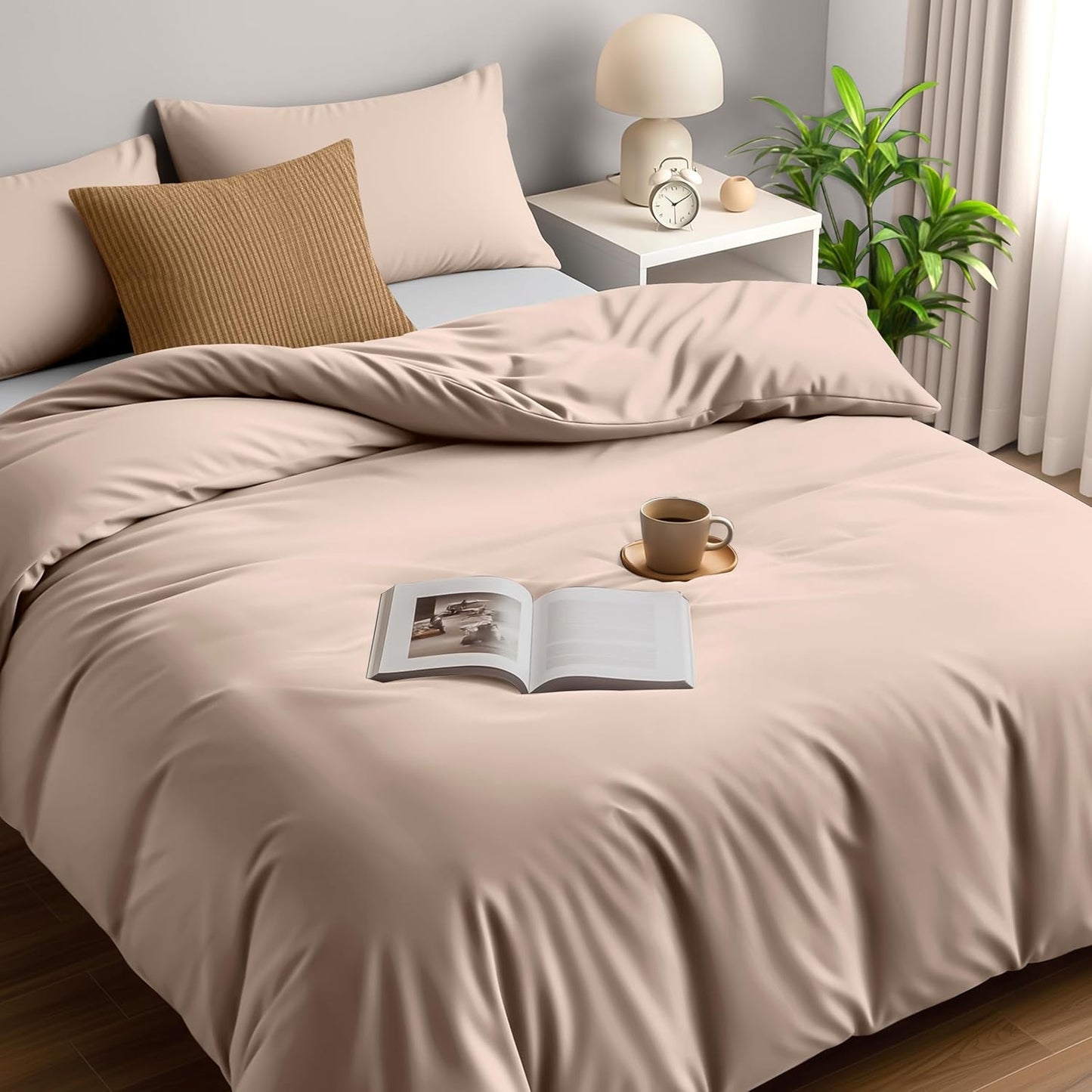 Utopia Bedding Duvet Cover Double - Soft Microfibre Polyester - Bedding Quilt Cover Set, with Pillow cases (Grey)