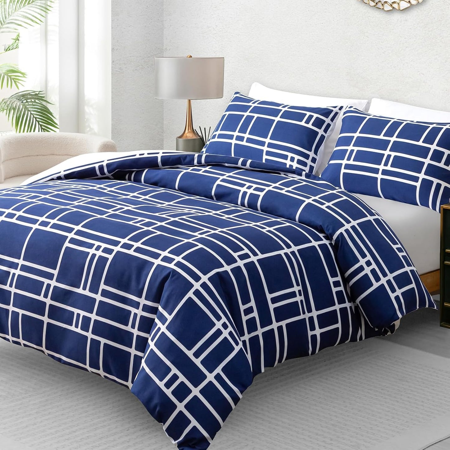Pamposh Double Duvet Set Premium Brushed Microfiber Duvet Cover Double Ultrasoft Hypoallergenic Duvet Double Cover Set Non Iron Luxury Bedding Sets With Zipper Closure