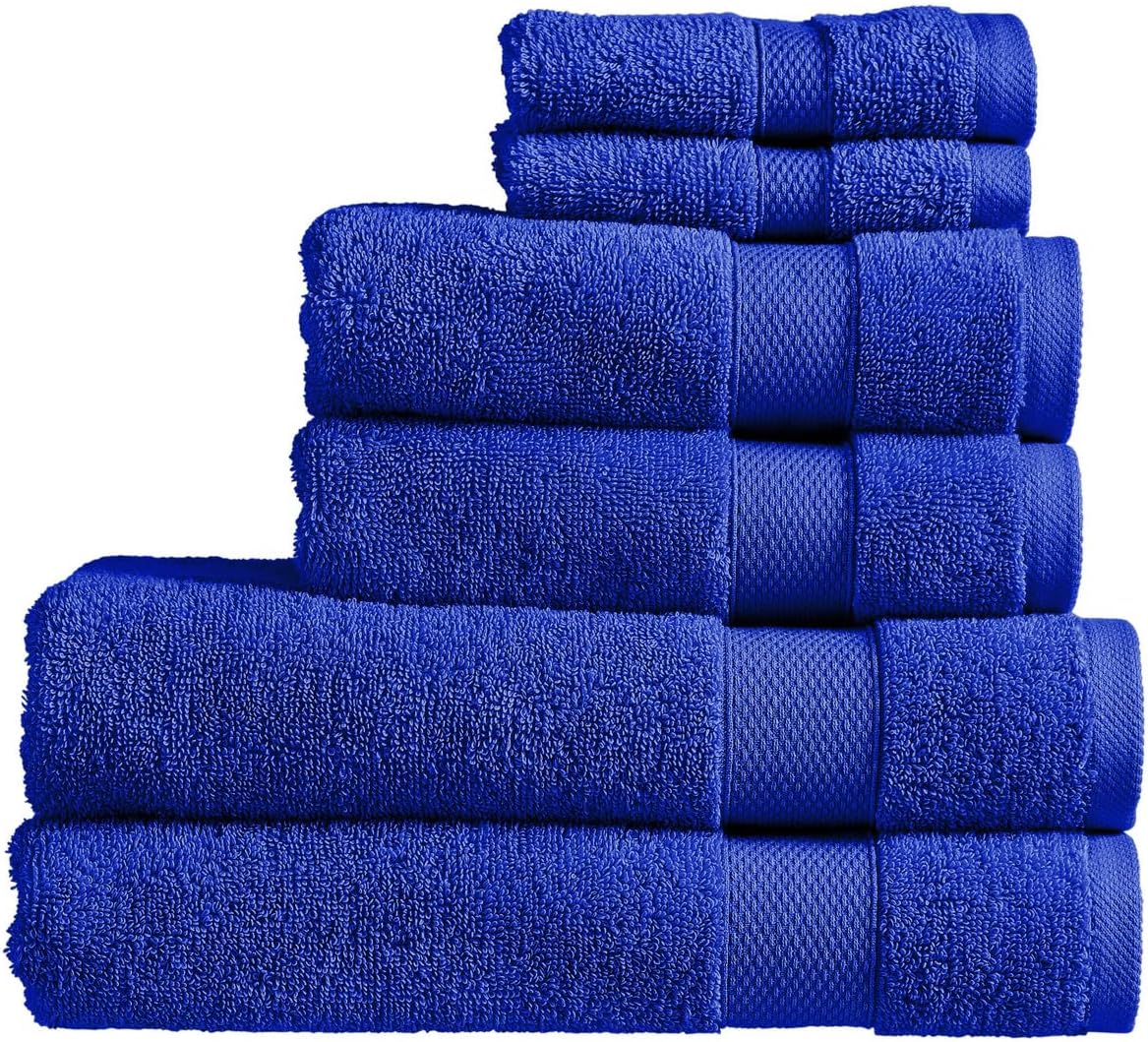 Christy Chroma Bath Towel Set | Set of 6 | 2 Bath 2 Hand 2 Face | Highly Absorbent Heavyweight 675GSM | Bold and Bright | Soft Smooth Shower Towels | 100% Cotton | Sustainably Made | Ash Grey