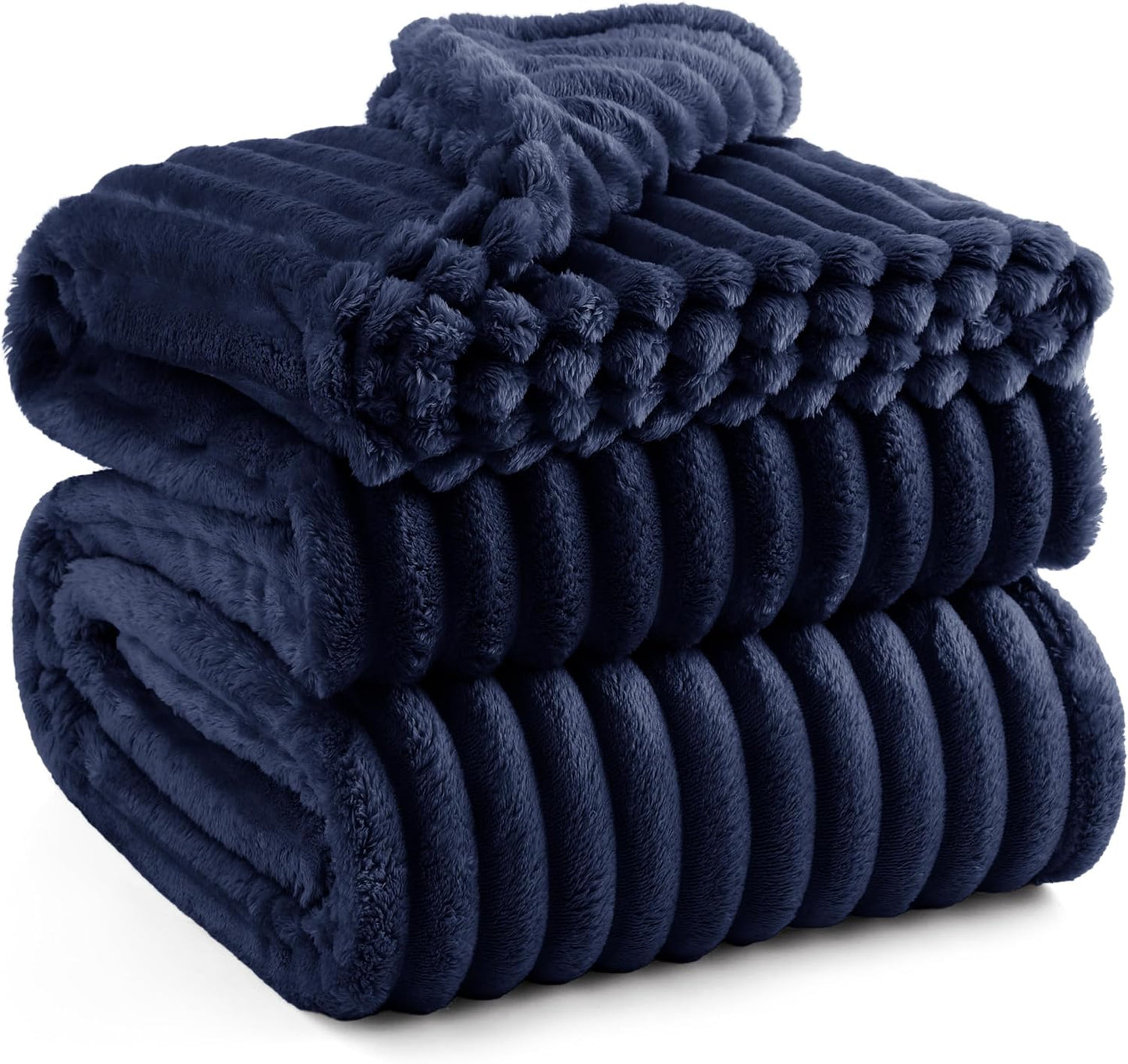 Bedsure Fleece Throw Blanket for Sofa - Fluffy Cosy Warm Blankets for Bed, Soft Cute Single Throw Gifts for Women and Girls, Ashley Blue, 130x170 cm