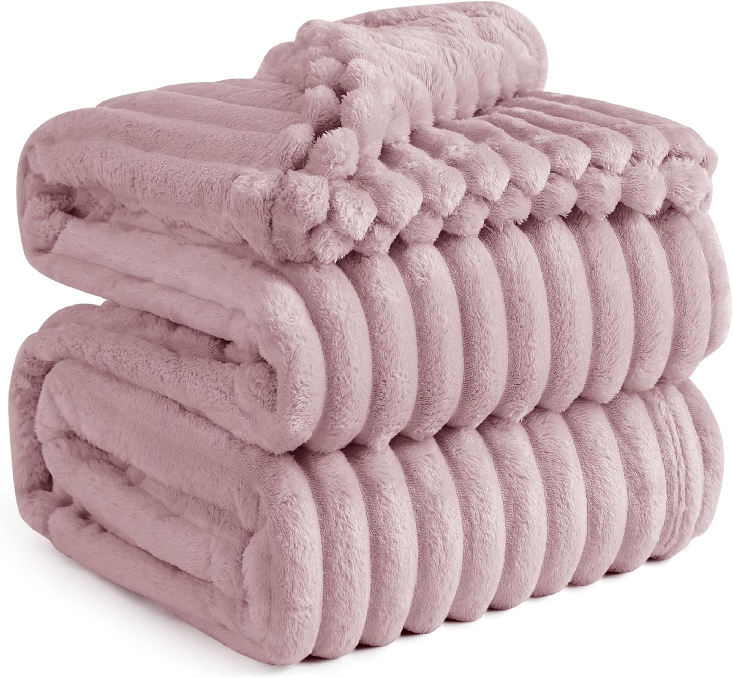 Bedsure Fleece Throw Blanket for Sofa - Fluffy Cosy Warm Blankets for Bed, Soft Cute Single Throw Gifts for Women and Girls, Ashley Blue, 130x170 cm