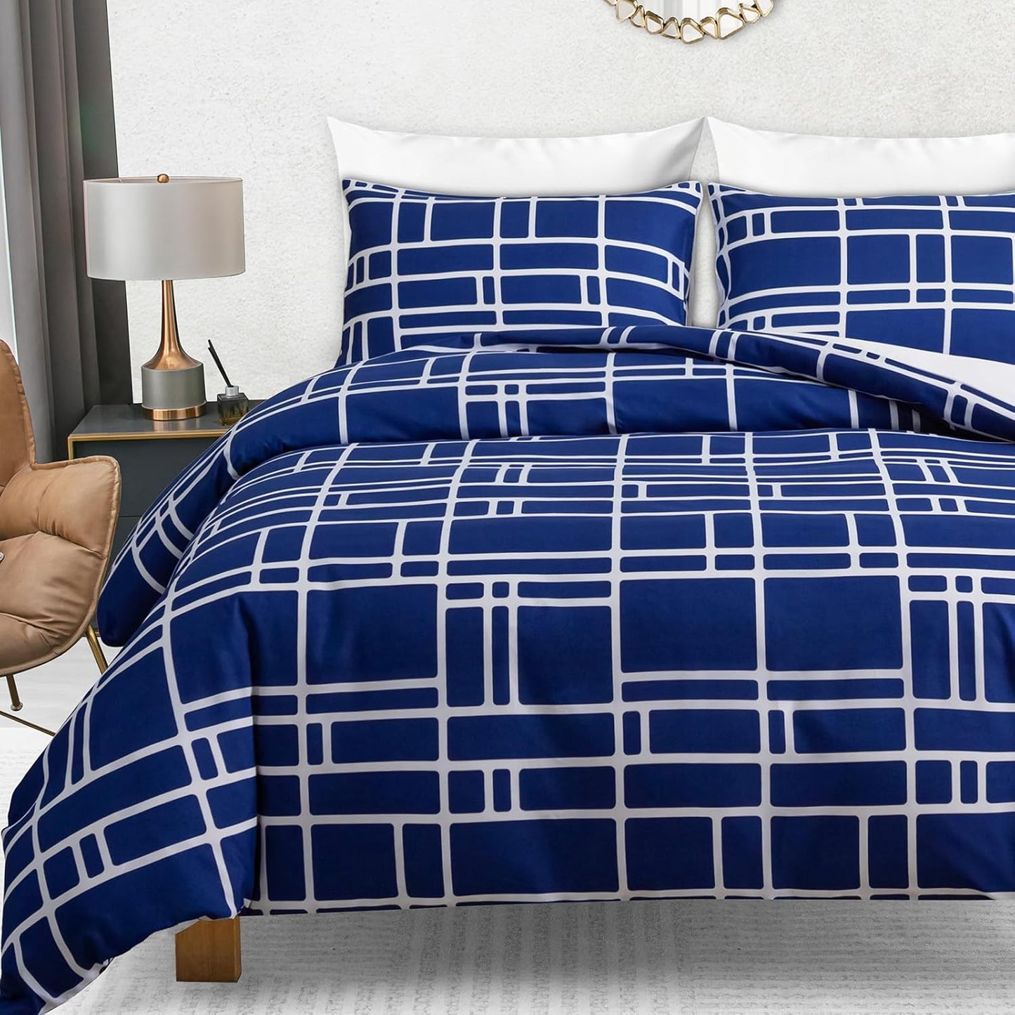 Pamposh Double Duvet Set Premium Brushed Microfiber Duvet Cover Double Ultrasoft Hypoallergenic Duvet Double Cover Set Non Iron Luxury Bedding Sets With Zipper Closure