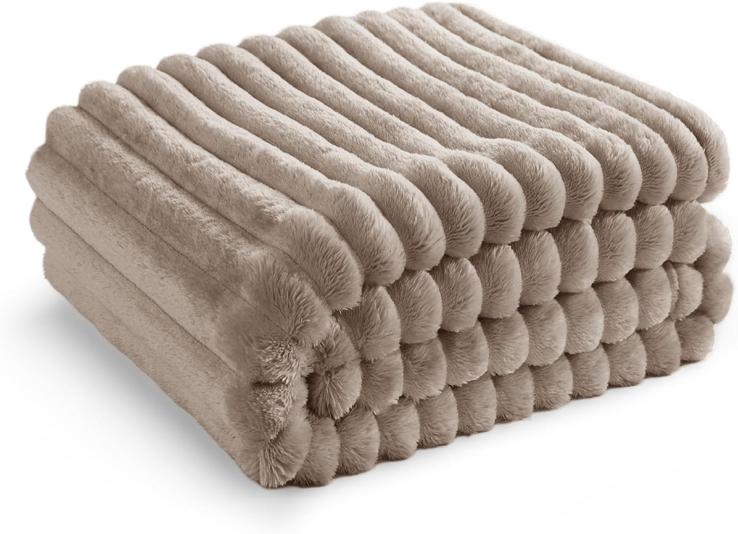 Bedsure Fleece Throw Blanket for Sofa - Fluffy Cosy Warm Blankets for Bed, Soft Cute Single Throw Gifts for Women and Girls, Ashley Blue, 130x170 cm