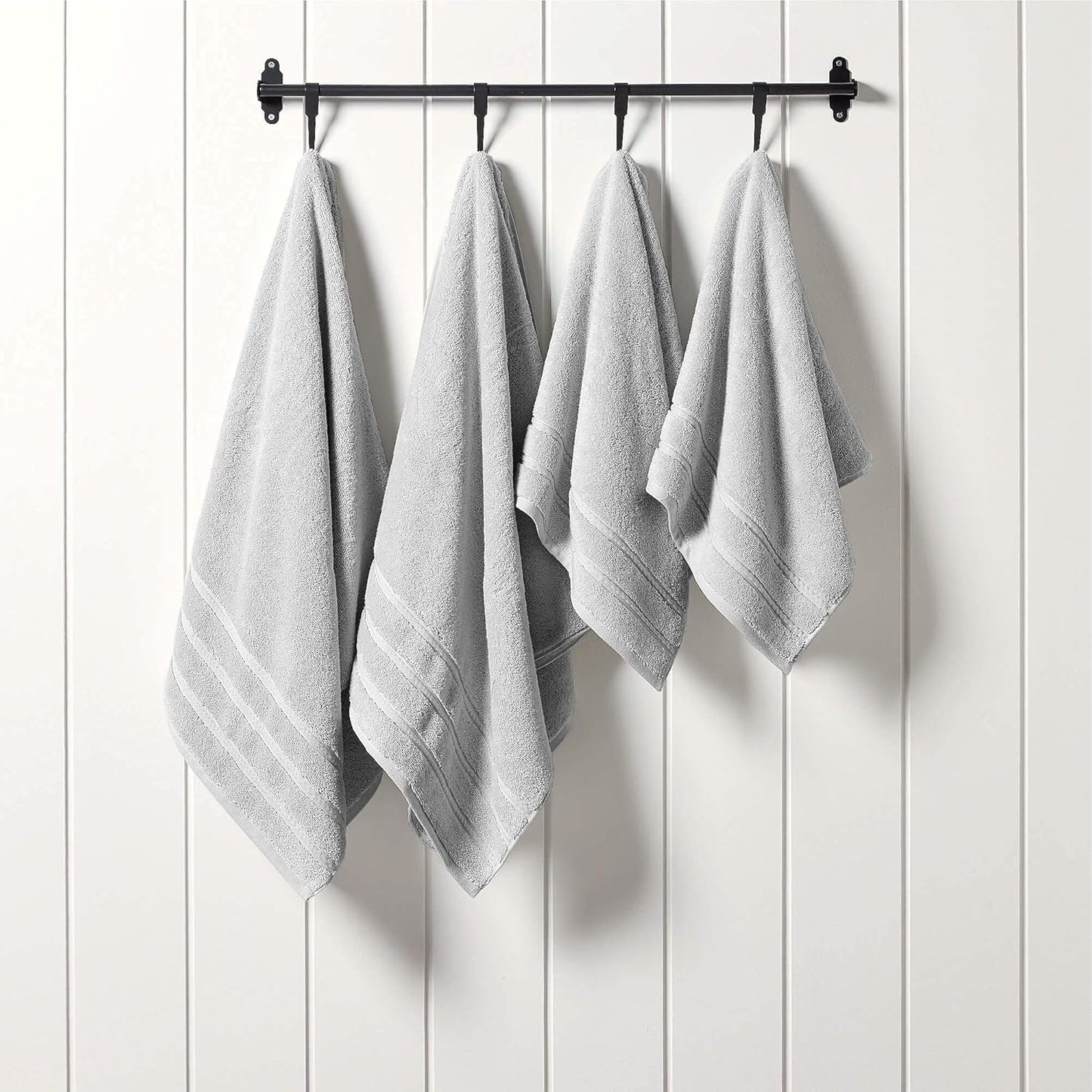Christy Antalya Large Bath Towels | Set of 6 | 100% Turkish Cotton | 600GSM | Soft Plush Luxury Towel Set | 2 Bath Towels 2 Hand Towels 2 Face Cloths | Quick Dry | Denim Blue