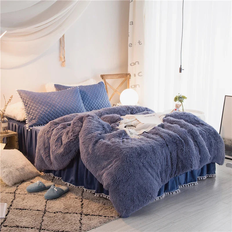 Velvet Duvet Cover - 4 Piece Bedding Set