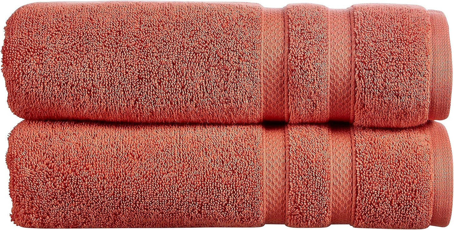 Christy Chroma Bath Towel Set | Set of 6 | 2 Bath 2 Hand 2 Face | Highly Absorbent Heavyweight 675GSM | Bold and Bright | Soft Smooth Shower Towels | 100% Cotton | Sustainably Made | Ash Grey