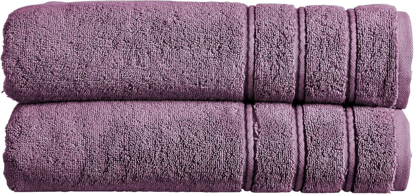 Christy Antalya Large Bath Towels | Set of 6 | 100% Turkish Cotton | 600GSM | Soft Plush Luxury Towel Set | 2 Bath Towels 2 Hand Towels 2 Face Cloths | Quick Dry | Denim Blue