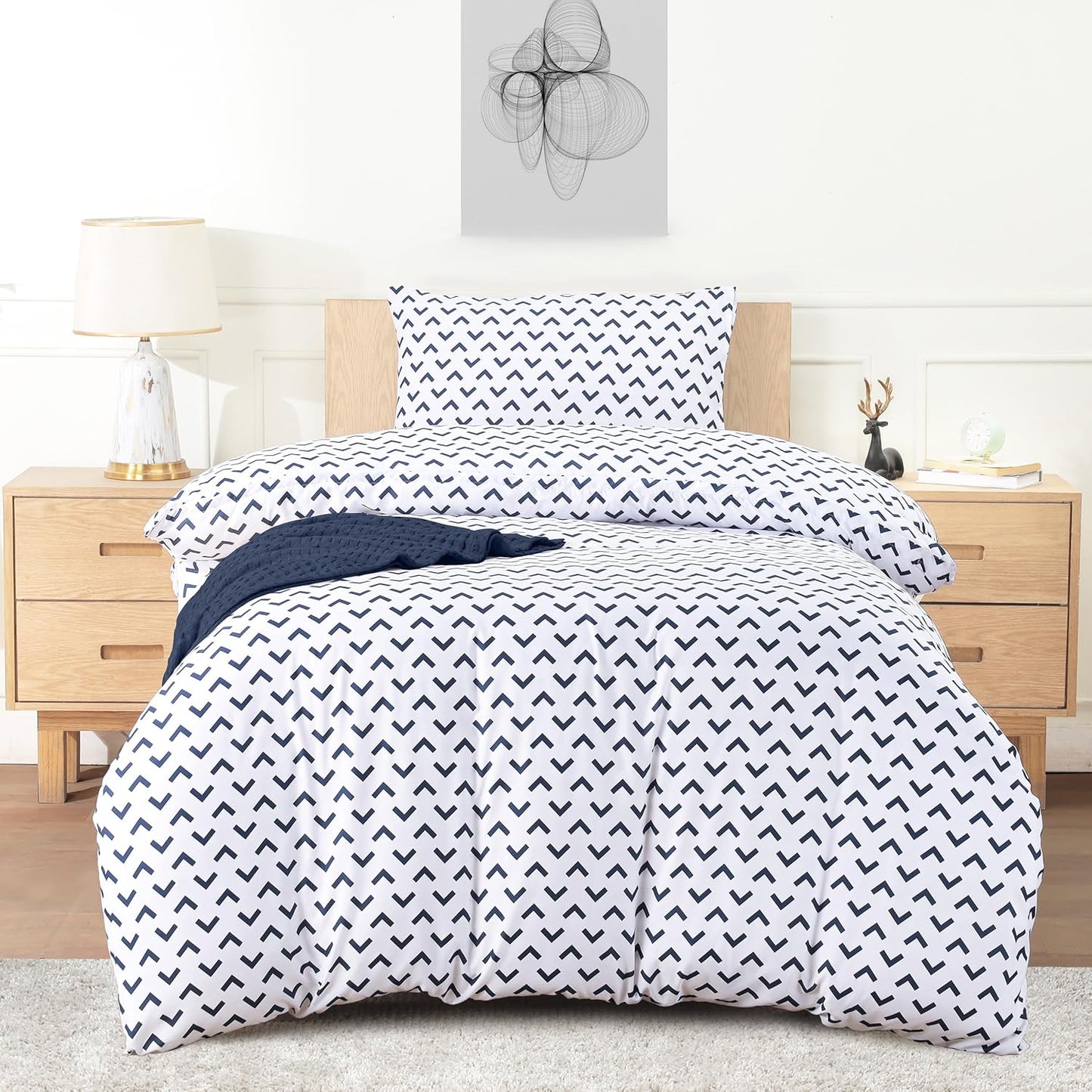 Utopia Bedding Duvet Cover Double - Soft Microfibre Polyester - Bedding Quilt Cover Set, with Pillow cases (Grey)