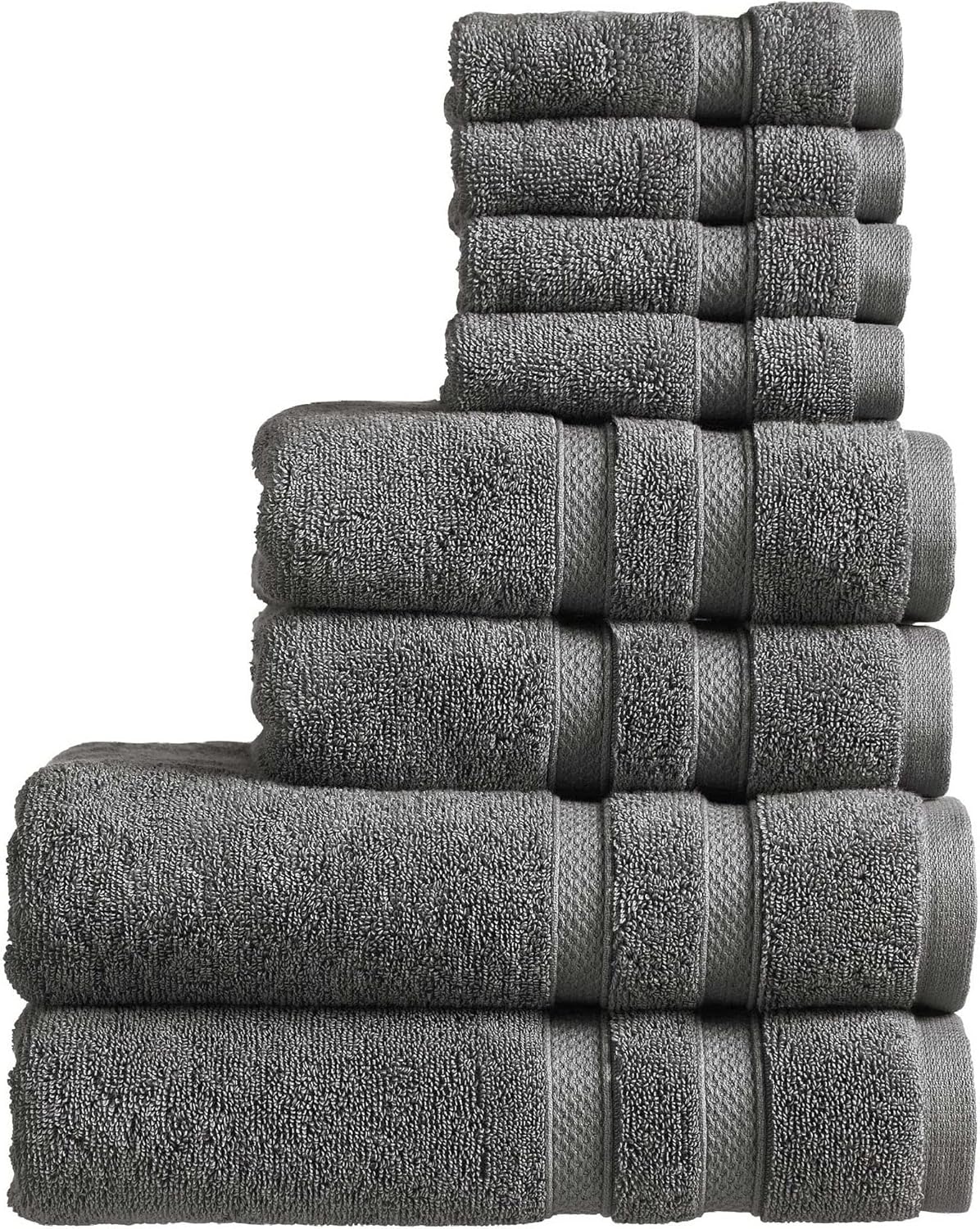 Christy Chroma Bath Towel Set | Set of 6 | 2 Bath 2 Hand 2 Face | Highly Absorbent Heavyweight 675GSM | Bold and Bright | Soft Smooth Shower Towels | 100% Cotton | Sustainably Made | Ash Grey