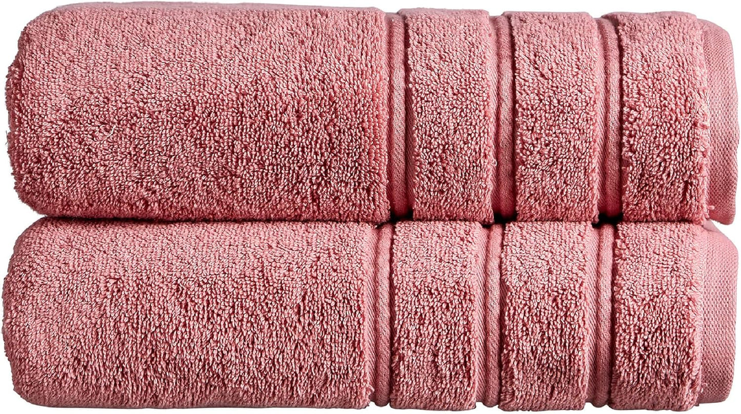Christy Antalya Large Bath Towels | Set of 6 | 100% Turkish Cotton | 600GSM | Soft Plush Luxury Towel Set | 2 Bath Towels 2 Hand Towels 2 Face Cloths | Quick Dry | Denim Blue