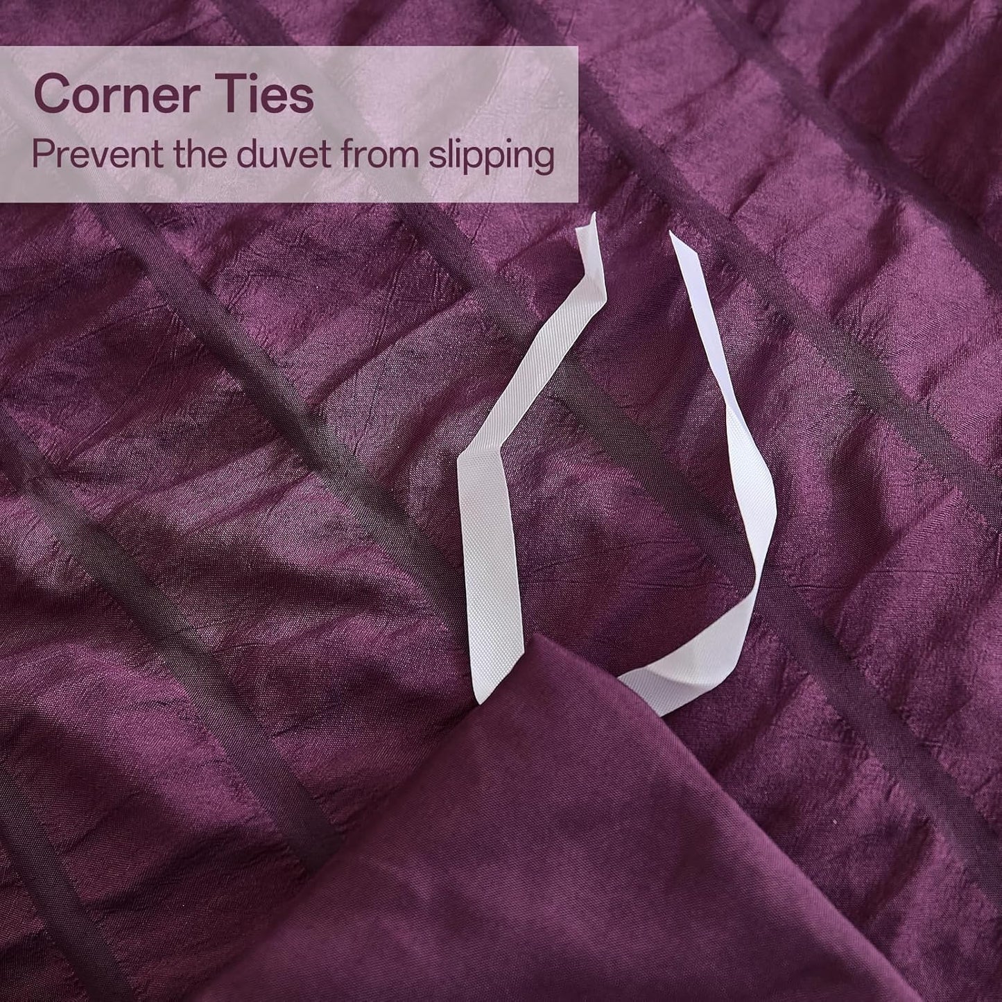 Beige Seersucker Bedding Set King Size Puckering Seersucker Duvet Cover Set,Soft Microfiber,2 Pillowcases and Zipper Closure,220×230cm