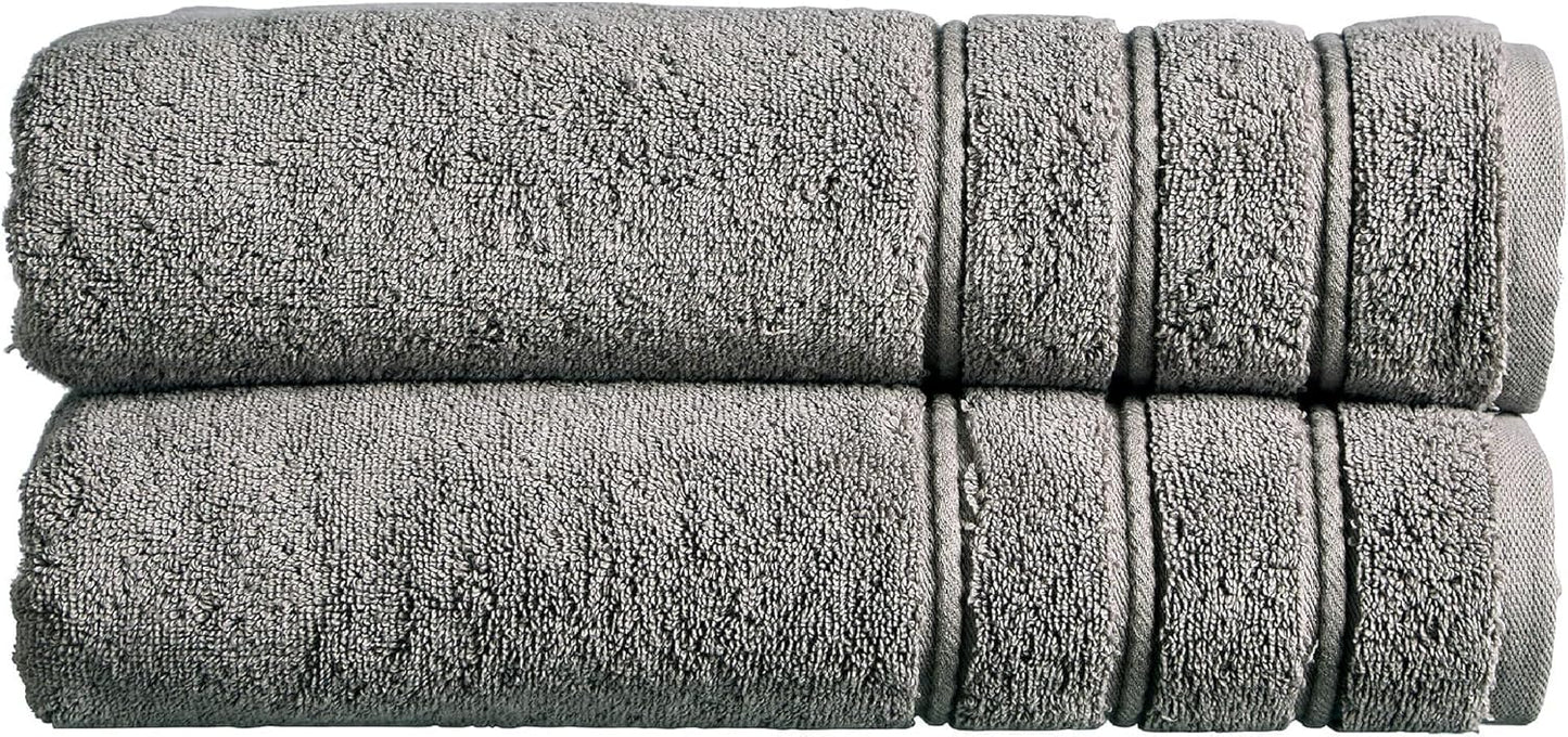 Christy Antalya Large Bath Towels | Set of 6 | 100% Turkish Cotton | 600GSM | Soft Plush Luxury Towel Set | 2 Bath Towels 2 Hand Towels 2 Face Cloths | Quick Dry | Denim Blue