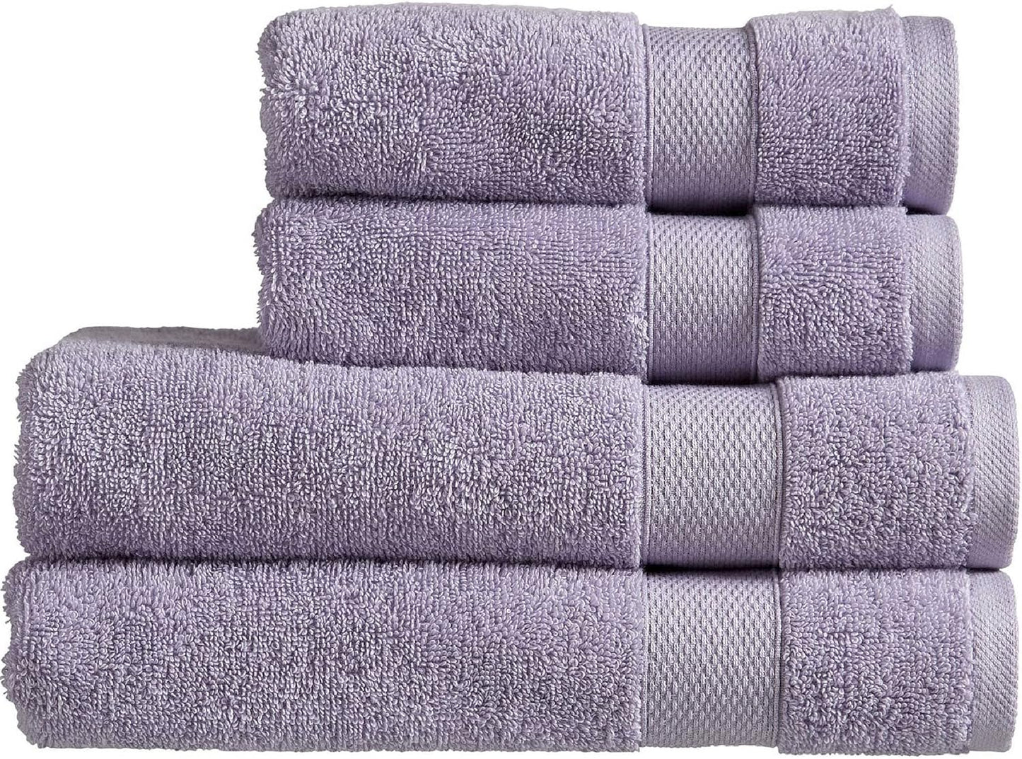 Christy Refresh Bathroom Towel Set | Set of 4 | 2 Bath 2 Hand | Quick Dry | Gentle Pastel Tones | Soft Absorbent Shower Towels | 100% Cotton 550GSM | Driftwood Brown
