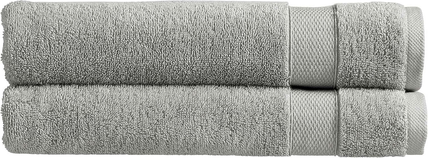 Christy Refresh Bathroom Towel Set | Set of 4 | 2 Bath 2 Hand | Quick Dry | Gentle Pastel Tones | Soft Absorbent Shower Towels | 100% Cotton 550GSM | Driftwood Brown