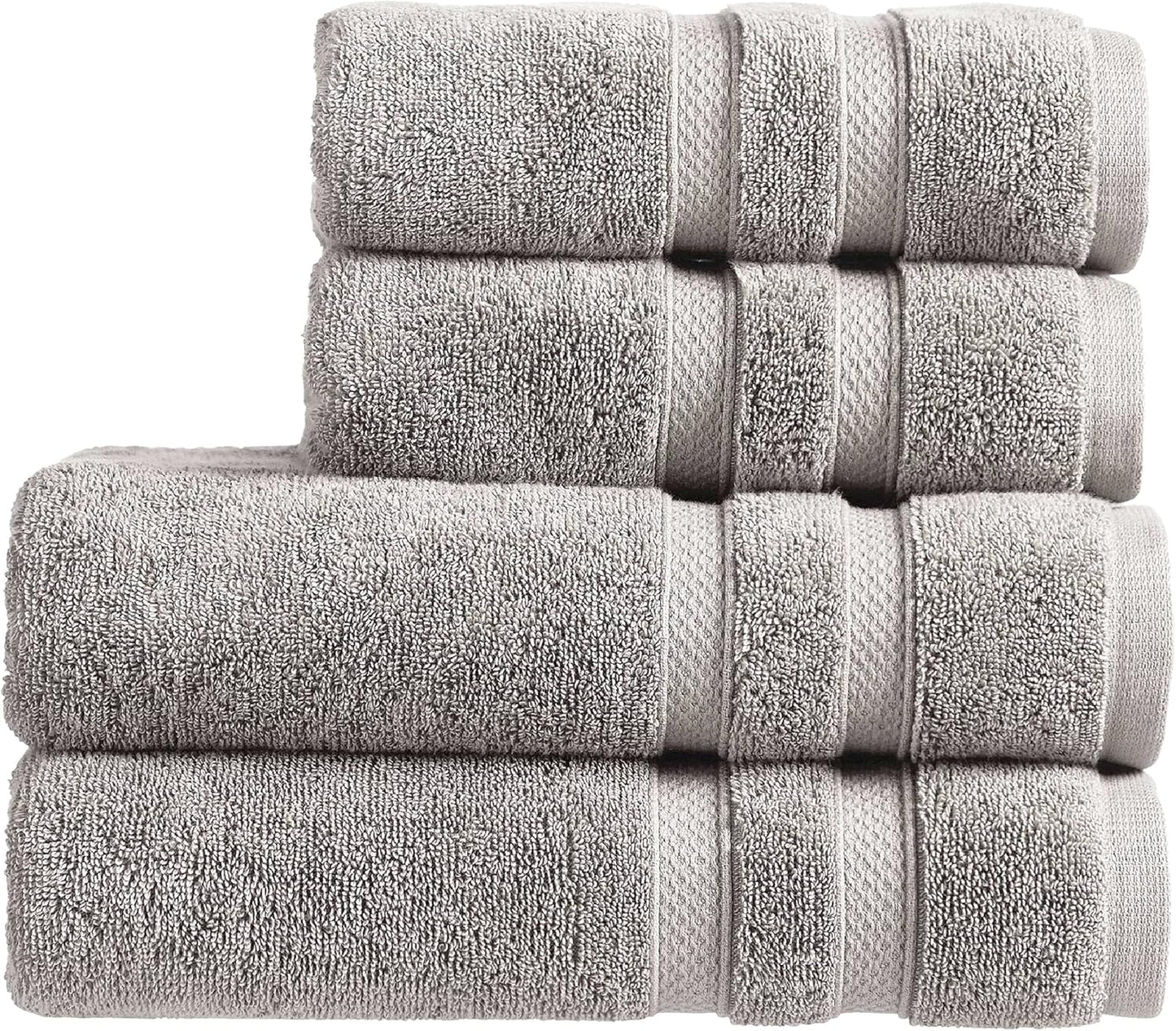 Christy Chroma Bath Towel Set | Set of 6 | 2 Bath 2 Hand 2 Face | Highly Absorbent Heavyweight 675GSM | Bold and Bright | Soft Smooth Shower Towels | 100% Cotton | Sustainably Made | Ash Grey