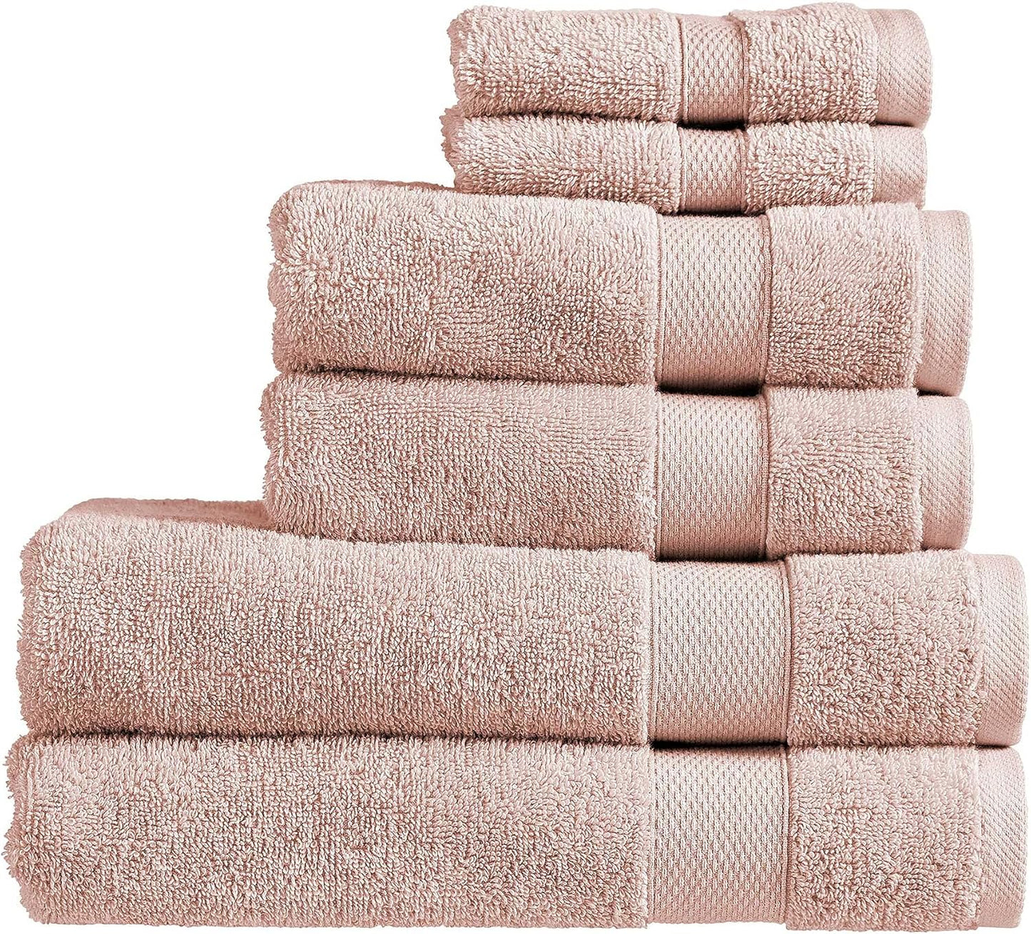 Christy Refresh Bathroom Towel Set | Set of 4 | 2 Bath 2 Hand | Quick Dry | Gentle Pastel Tones | Soft Absorbent Shower Towels | 100% Cotton 550GSM | Driftwood Brown