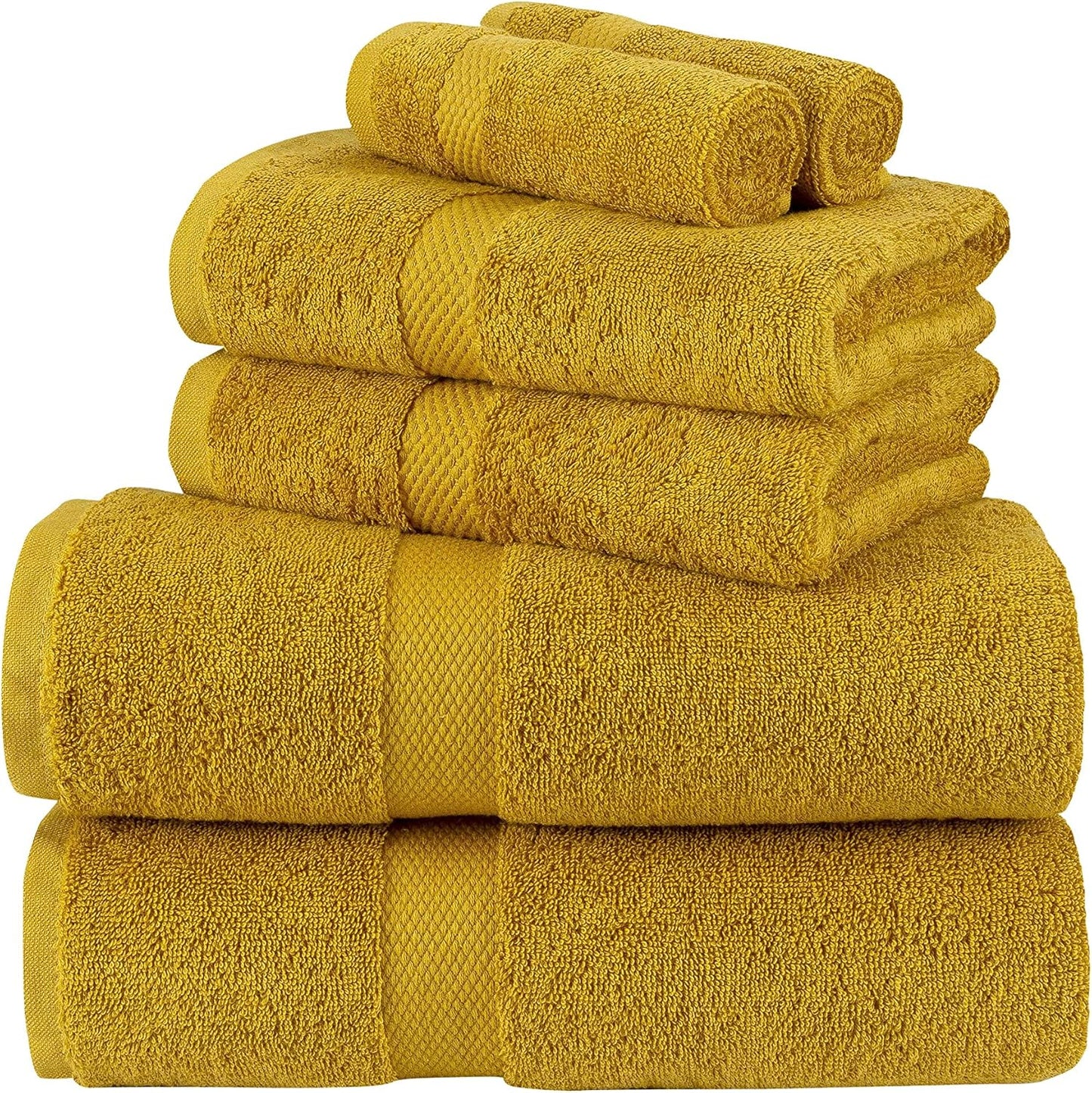 La Maison 100% Egyptian Cotton 600GSM Superior Towel Bale Set Hand Towel Bath Towel 6 Piece Super Soft Everyday Use (Navy Blue)