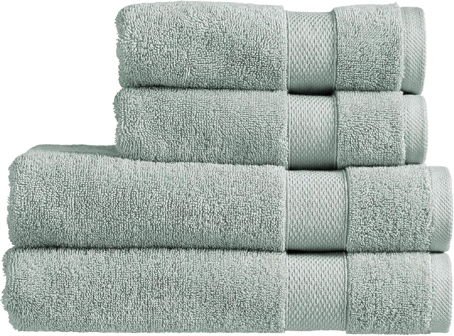 Christy Refresh Bathroom Towel Set | Set of 4 | 2 Bath 2 Hand | Quick Dry | Gentle Pastel Tones | Soft Absorbent Shower Towels | 100% Cotton 550GSM | Driftwood Brown