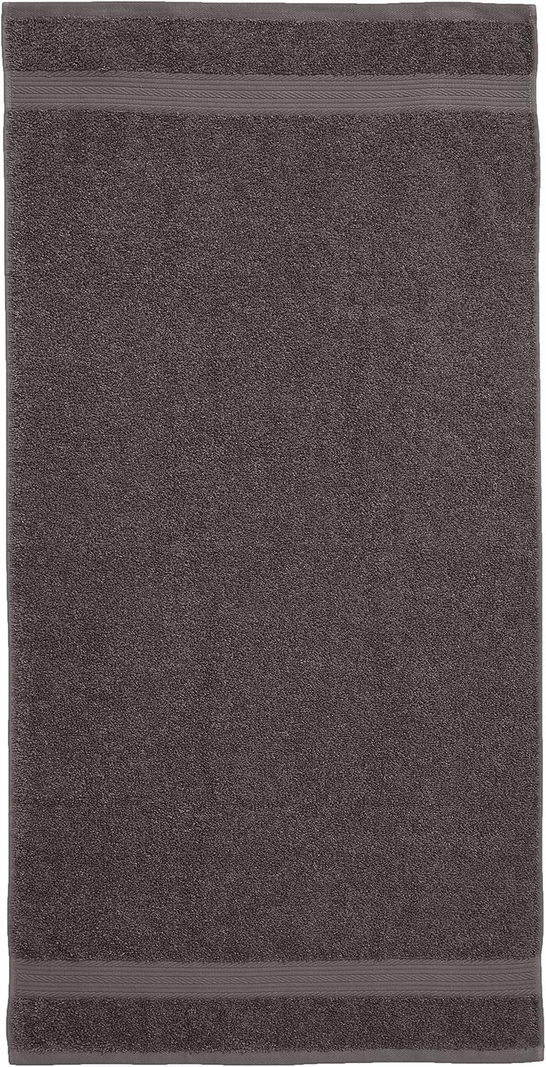 Amazon Basics 2 Bath towel for bathroom, Fade Resistant 100% Cotton Bath Towels, soft absorbent, 2-Pack (70x140 cm), Grey