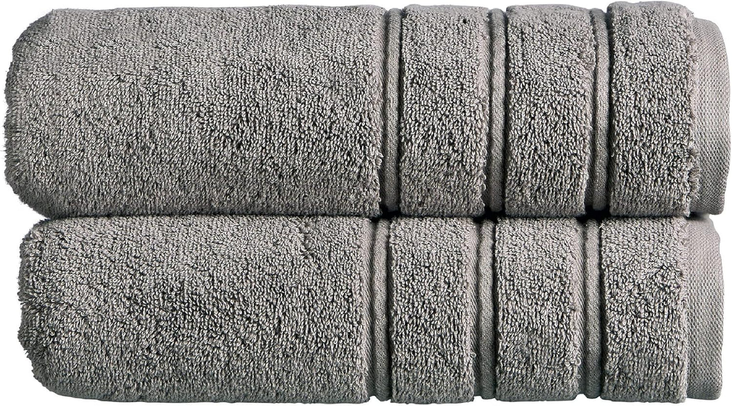Christy Antalya Large Bath Towels | Set of 6 | 100% Turkish Cotton | 600GSM | Soft Plush Luxury Towel Set | 2 Bath Towels 2 Hand Towels 2 Face Cloths | Quick Dry | Denim Blue