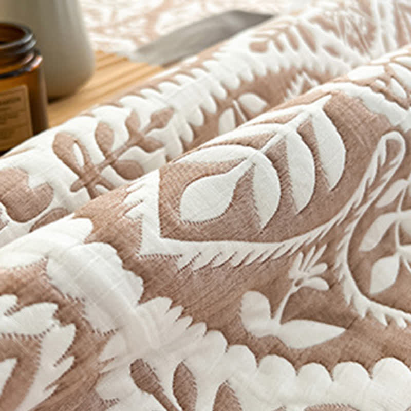 Geometric Leaf Quilt Bedding Set