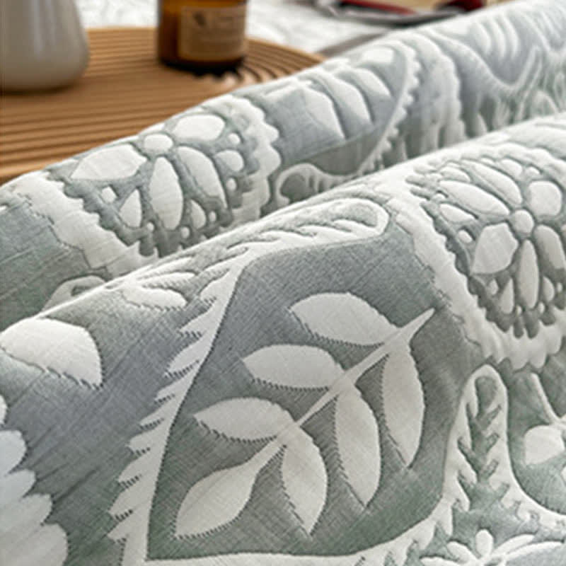 Geometric Leaf Quilt Bedding Set