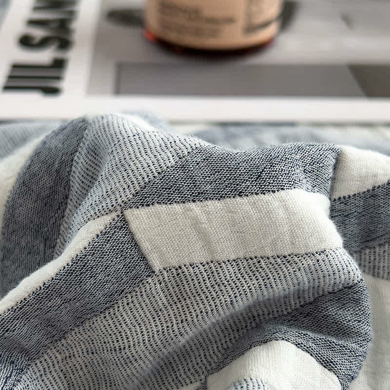 Geometric Muslin Blanket - Organic Cotton, Eco-Friendly & Sustainable