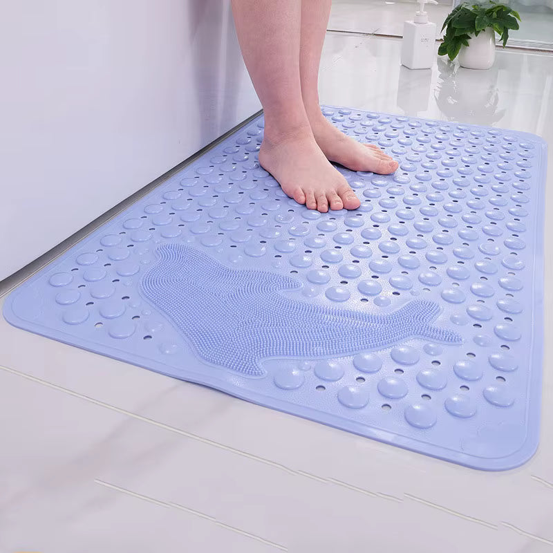 Non-Slip Bathtub Mat with Foot Scrubber