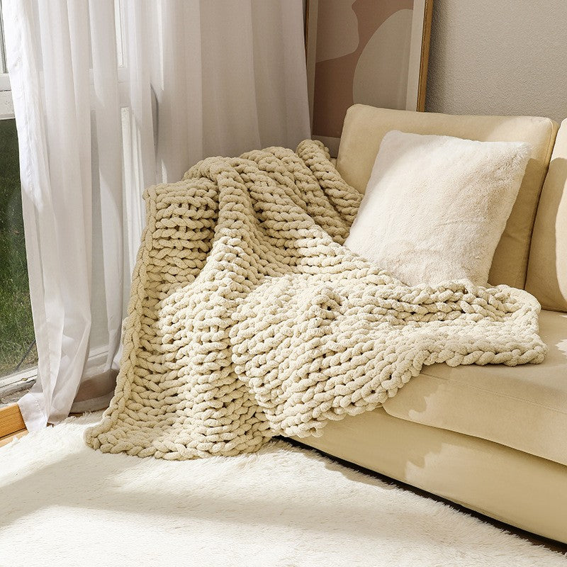 Nordic Chenille Chunky Knit Blanket