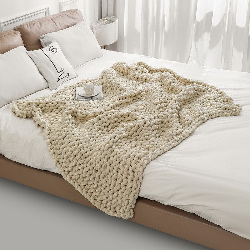 Nordic Chenille Chunky Knit Blanket