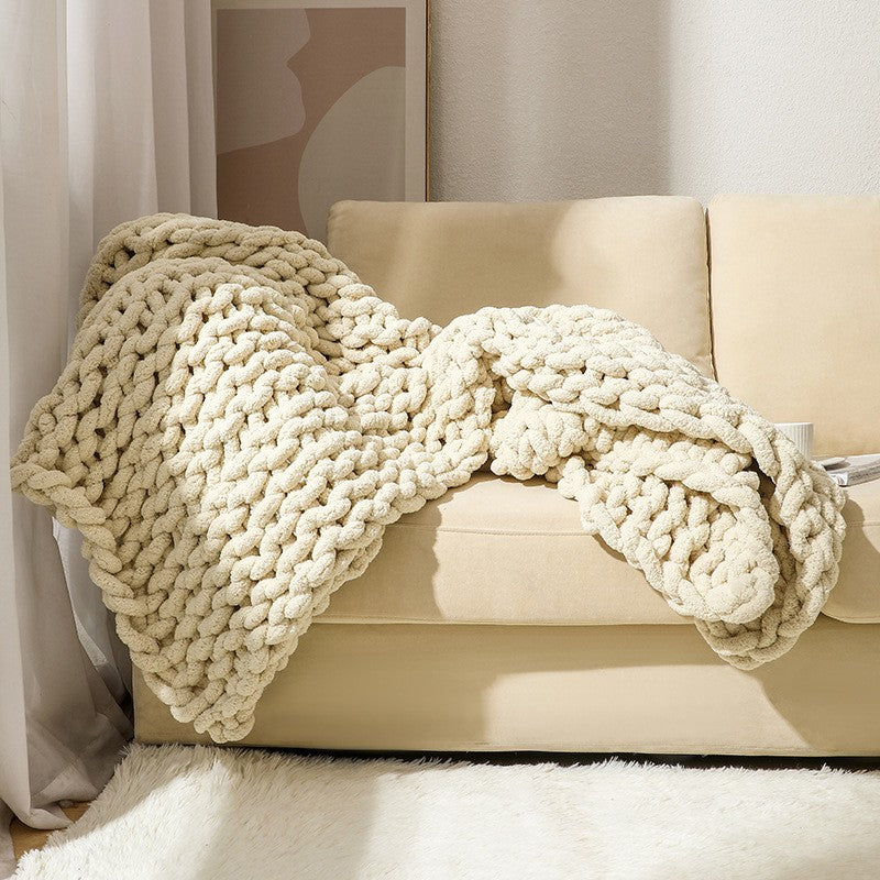 Nordic Chenille Chunky Knit Blanket