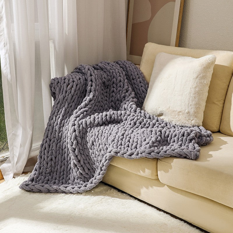 Nordic Chenille Chunky Knit Blanket
