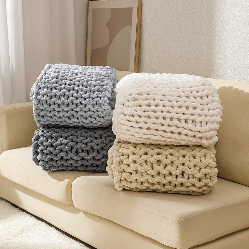 Nordic Chenille Chunky Knit Blanket