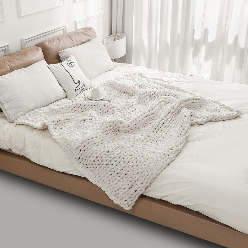 Nordic Chenille Chunky Knit Blanket