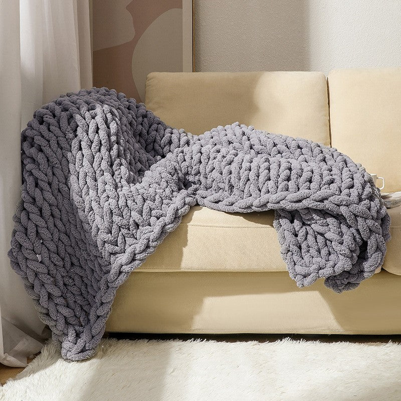 Nordic Chenille Chunky Knit Blanket