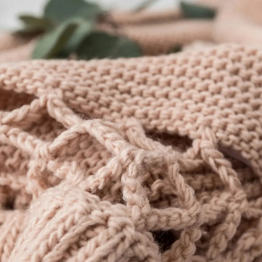 Handwoven Nordic Tassel Blanket Luxury Throw