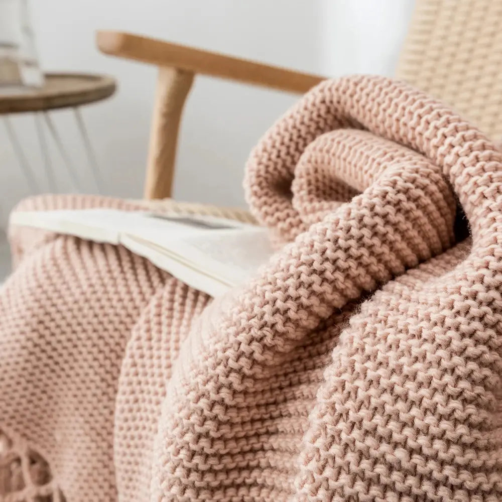 Handwoven Nordic Tassel Blanket Luxury Throw